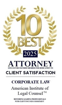 10 Best | 2025 | Attorney | Our 2025 Recognized Member For Dedication To Client Satisfaction | Corporate Law | American Institute Of Legal Counsel | Honoring Leading Professionals With Client-Focus Commitment